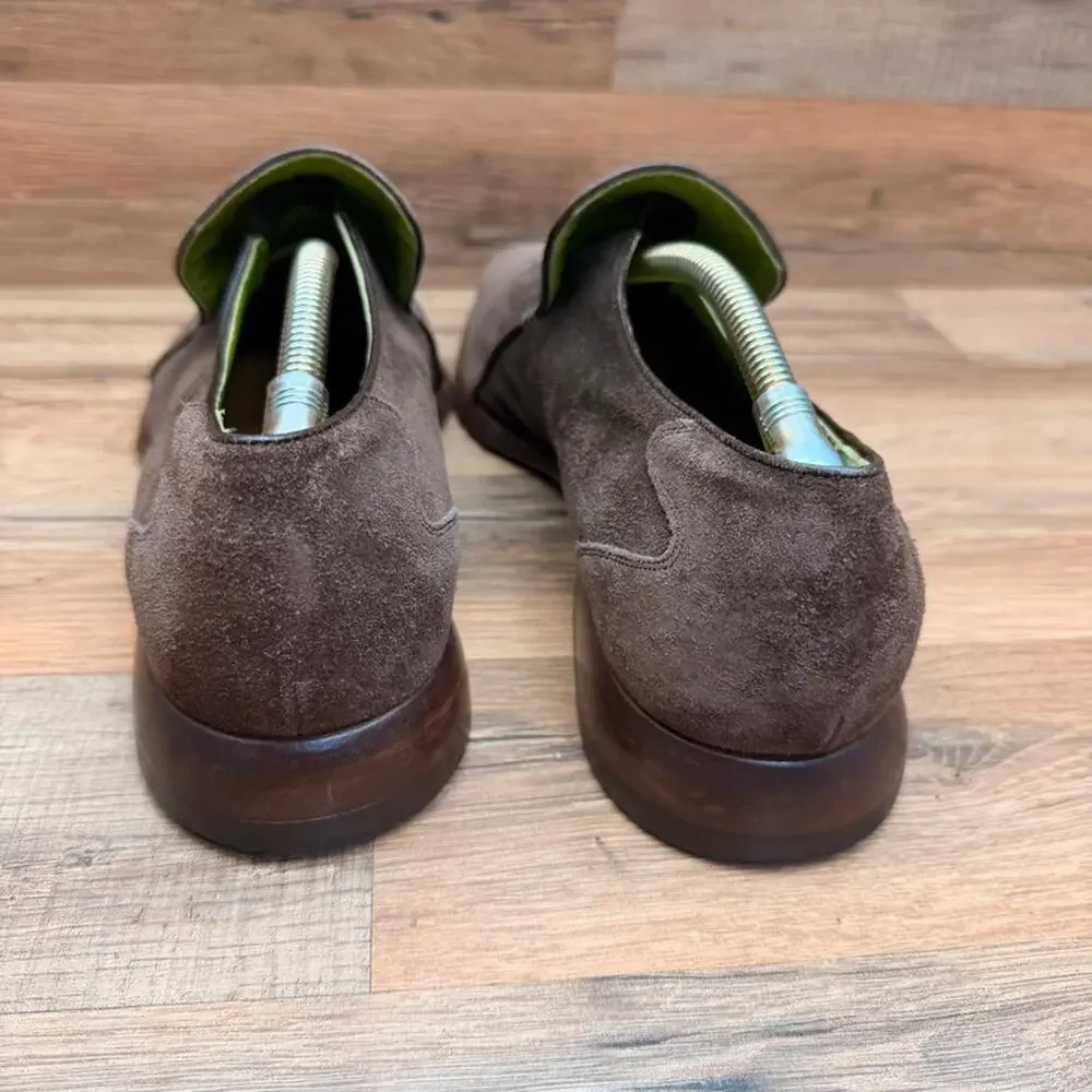Oliver Sweeney loafers Mens size 11 Brown suede moccasins loafer  dress shoes